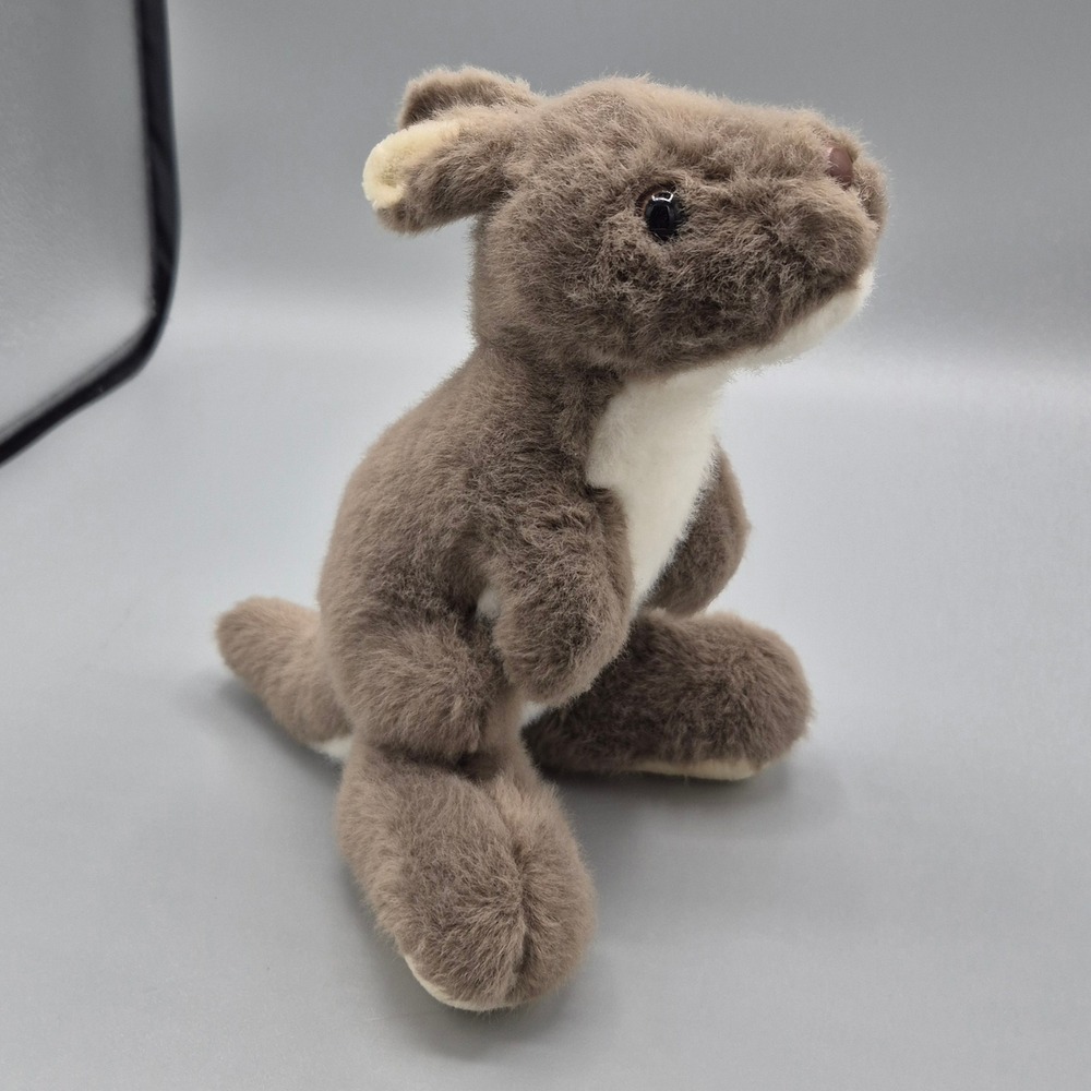 The Petting Zoo Brown Kangaroo Wallaby Stuffed Animal Plush Standing 8 Inch